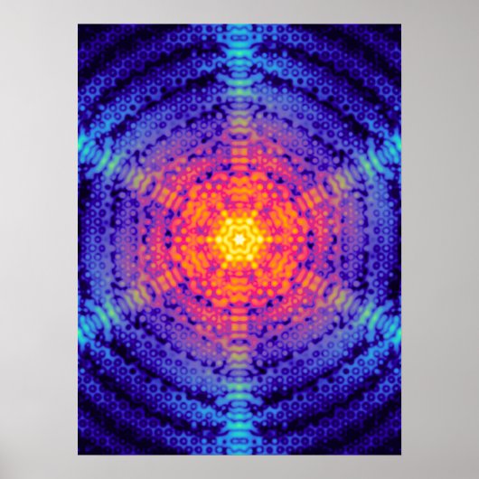 Affiche de diffraction hexagonale (Devant)