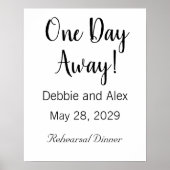 Affiche de dîner de répétition de mariage à un jou (Devant)