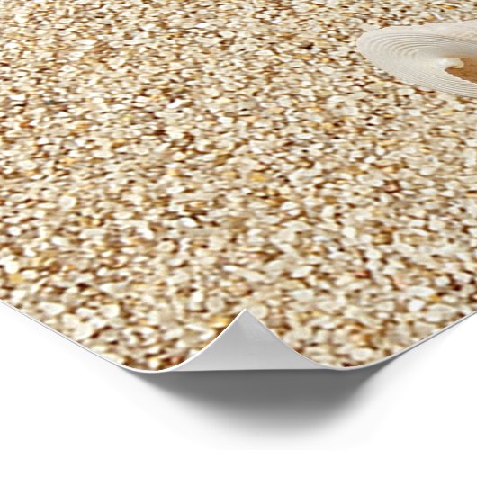 Affiche de dîner de répétition de vagues de plage (Coin)