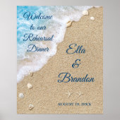Affiche de dîner de répétition de vagues de plage (Devant)
