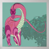 Affiche de dinosaure - Diplodocus lady (Devant)