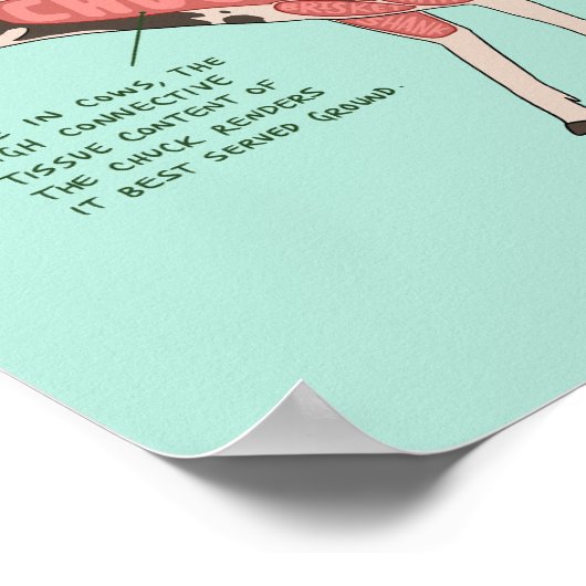 Affiche de dinosaure - Edmontosaurus (Coin)