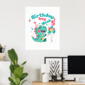 Affiche de dinosaure pour garçon d'anniversaire No (Bureau à domicile)