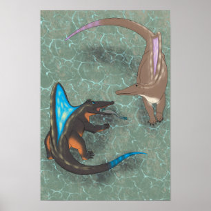 Affiche de dinosaure - Secodontosaurus