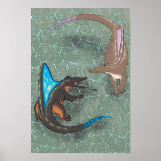 Affiche de dinosaure - Secodontosaurus (Devant)