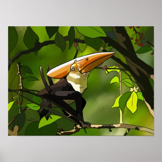 Affiche de dinosaure - Thalassodromeus Toucan (Devant)