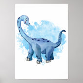 Affiche de dinosaures pour chambre d'enfants avec  (Devant)