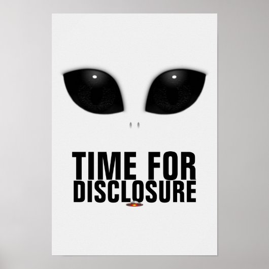 Affiche de divulgation des yeux des Aliens gris (Devant)