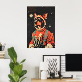 Affiche de Doberman Pinscher astronaute, Doberman (Bureau à domicile)