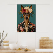 Affiche de Doberman Pinscher en costume, Doberman (Cuisine)