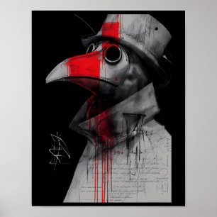 Affiche de docteur de la peste gothique Trash Polk