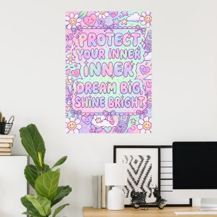 Affiche de doodle art Protégez Votre Paix   Bien-ê