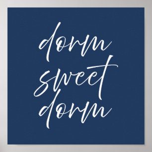 Affiche de dortoir Navy Dorm Sweet Dorm Décorati