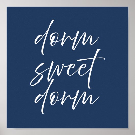 Affiche de dortoir Navy Dorm Sweet Dorm | Décorati (Devant)