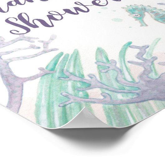 Affiche de douche Sous l'océan (Coin)