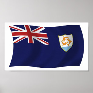 Affiche de drapeau d'Anguilla