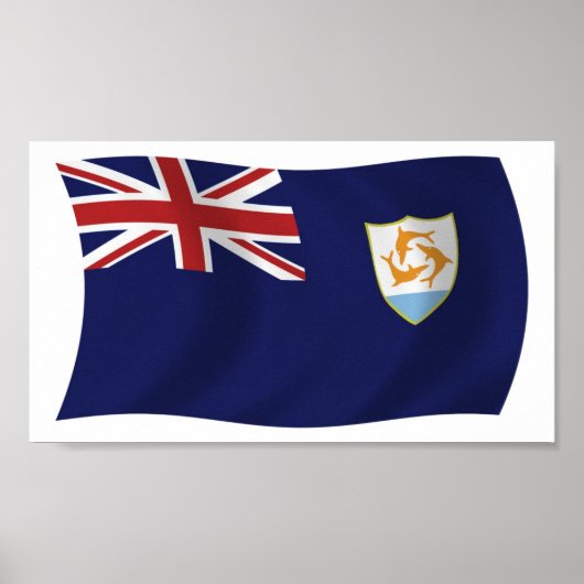 Affiche de drapeau d'Anguilla (Devant)
