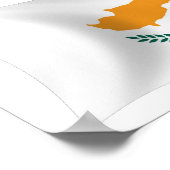 Affiche de drapeau de Chypre (Coin)
