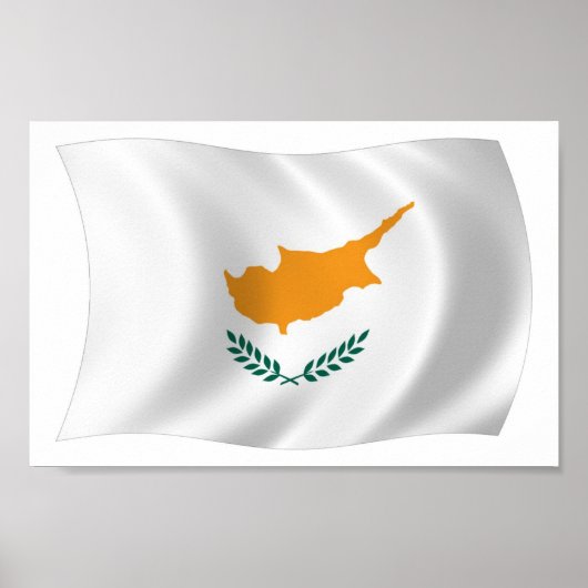 Affiche de drapeau de Chypre (Devant)