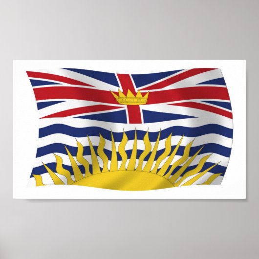 Affiche de drapeau de Colombie-Britannique (Devant)