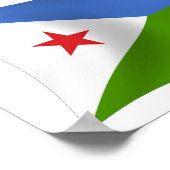 Affiche de drapeau de Djibouti (Coin)