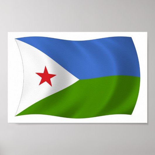 Affiche de drapeau de Djibouti (Devant)