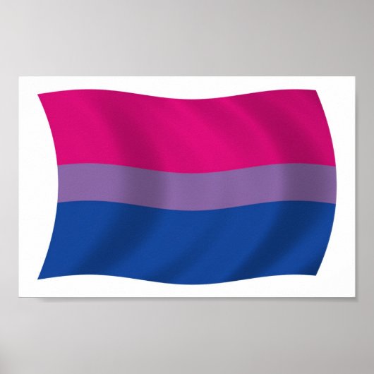 Affiche de drapeau de fierté bisexuelle (Devant)