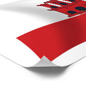 Affiche de drapeau de Gibraltar (Coin)