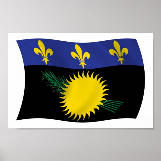 Affiche de drapeau de Guadeloupe (Devant)