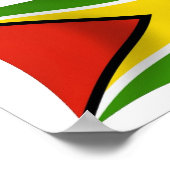 Affiche de drapeau de Guyana (Coin)