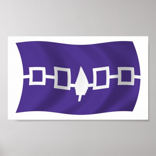 Affiche de drapeau de la Confédération Iroquoise (Devant)