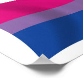 Affiche de drapeau de la fierté bisexuelle Imprime (Coin)