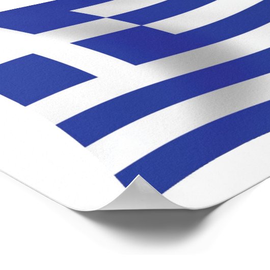 Affiche de drapeau de la Grèce (Coin)