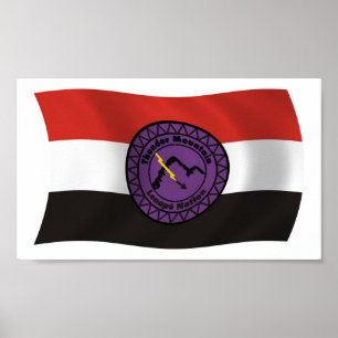 Affiche de drapeau de la nation Lenape de Thunder