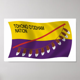 Affiche de drapeau de la nation Tohono O'odham