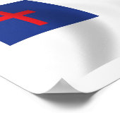 Affiche de drapeau de la religion chrétienne (Coin)