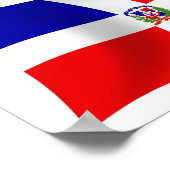 Affiche de drapeau de la République dominicaine (Coin)