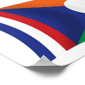 Affiche de drapeau de la Réunion (Coin)