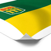 Affiche de drapeau de la Saskatchewan (Coin)