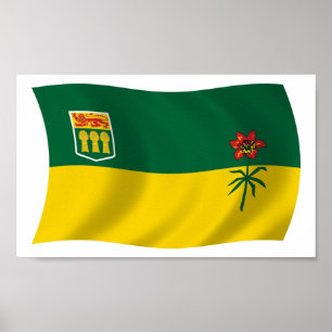 Affiche de drapeau de la Saskatchewan