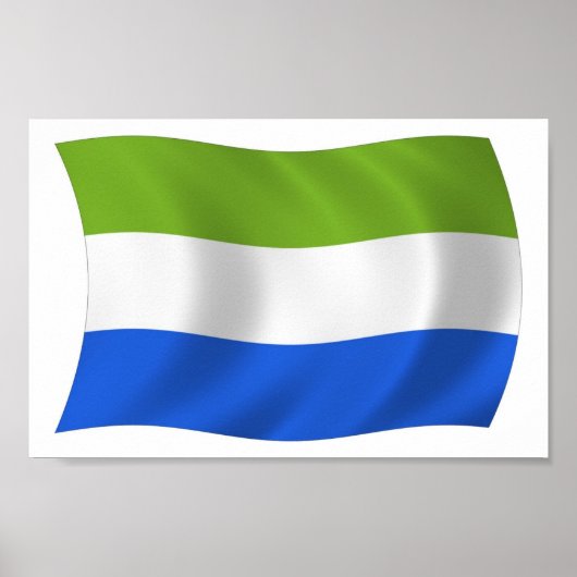 Affiche de drapeau de la Sierra Leone (Devant)