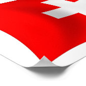 Affiche de drapeau de la Suisse (Coin)