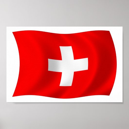 Affiche de drapeau de la Suisse (Devant)
