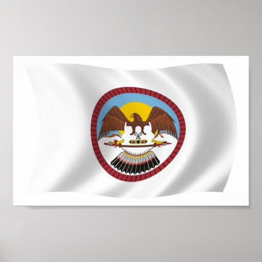 Affiche de drapeau de la tribu Ute (Devant)