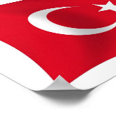 Affiche de drapeau de la Turquie (Coin)