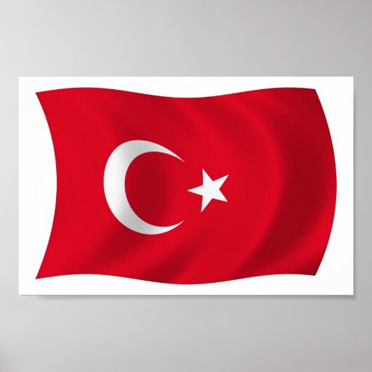 Affiche de drapeau de la Turquie (Devant)
