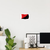 Affiche de drapeau de l'anarcho-syndicalisme (Bureau à domicile)