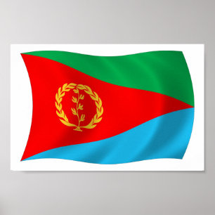 Affiche de drapeau de l'Érythrée