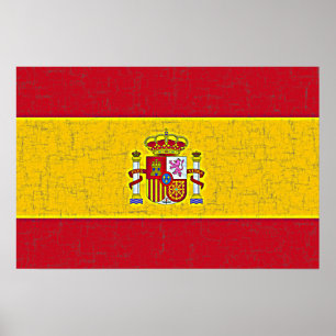 Affiche de DRAPEAU de l'ESPAGNE