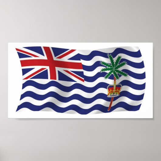 Affiche de drapeau de l'océan Indien britannique (Devant)